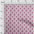 thumbnail image 1 of oneOone Georgette Viscose Fabric Diamond & Swirl Ikat Print Fabric BTY 42 Inch Wide, 1 of 4