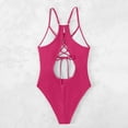 thumbnail image 5 of Elainilye Fashion Womens Swimsuits One Piece Sexy Solid Color Swimwear High Waist Swimwear Bathing Suit,Pink, 5 of 7