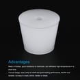 thumbnail image 4 of Uxcell 28mm to 37mm w Hole Silicone Rubber Tapered Plug White for Powder Coating, Painting,2 Pack, 4 of 5