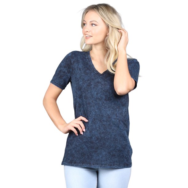 Zenana Outfitters Mineral Wash VNeck