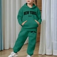 thumbnail image 7 of Hessimy Toddler Boys Girls Spring Summer Cartoon Print 2Pcs Long Sleeve Sweatshirt Tops Pants Cute Sweatsuit, Cute Sweat Style(Dark Green,3-4 Years), 7 of 7