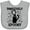 AC-Heather Grey, variant on Inktastic Pawsitively Spooky Skeleton Cat with Ghosts and Crosses Boys or Girls Baby Bib