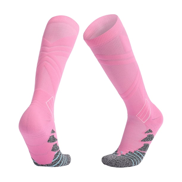 Nuevos calcetines gruesos para correr con parte inferior de toalla, calcetines de compresión antideslizantes para piernas