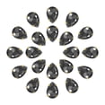 thumbnail image 1 of Unique Bargains 20Pack Teardrop Sew on Rhinestone - 18x13mm Glass Teardrop Crystal Rhinestones in Gold Prong Setting (Gray), 1 of 7