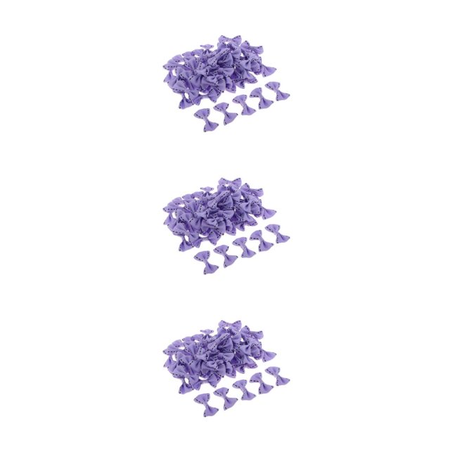 maskred 50 Pcs Mignon Nœud Papillon Ruban Appliqué Violet Clair 3.72cm 3Ensemble