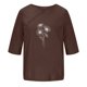 thumbnail image 4 of Blusas de Manga Corta para las Mujeres Impreso Cuello Redondo Camiseta, Top de Algodón de Imitación Casual para el Hogar Y Diario, 4 of 4