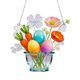 thumbnail image 2 of Adorno colgante de ventana de acrílico teñido con forma de huevo de Pascua | Adorno atrapasol estilo cristal marino | Decoración rústica para el hogar y el jardín, ideal para ventanas, 2 of 8