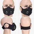 thumbnail image 2 of Cubierta para la boca contra el polvo, media cara, protectores faciales deportivos, antipolvo, cubierta para montar en la boca, con válvula, reutilizable, ligero, protector facial para respirar, facial al aire libre para hombres y mujeres brillar Electrónica, 2 of 5