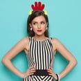 thumbnail image 5 of Divertida diadema de pollo para cosplay, tocado para fiesta de Pascua, accesorios de disfraz de animal, tocado único para festivales para niñas y mujeres., 5 of 5