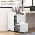 thumbnail image 4 of Vinsetto Steel File Cabinet with Lock Hanging Bar for Letter A4 Legal Size, 4 of 10