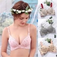 thumbnail image 2 of Women Floral Push Up Seamless Bra Sexy Lingerie Flower Print Gathered Bras, 2 of 5