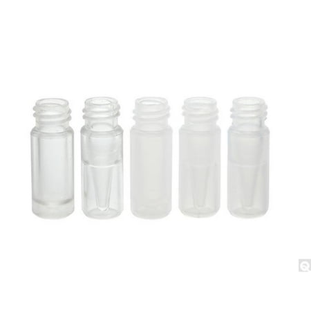 12 x 32 mm 500 l Clear Polypropylene Large Opening Limited Volume Vial with 9-425 mm Neck Finish - Pack of 1000