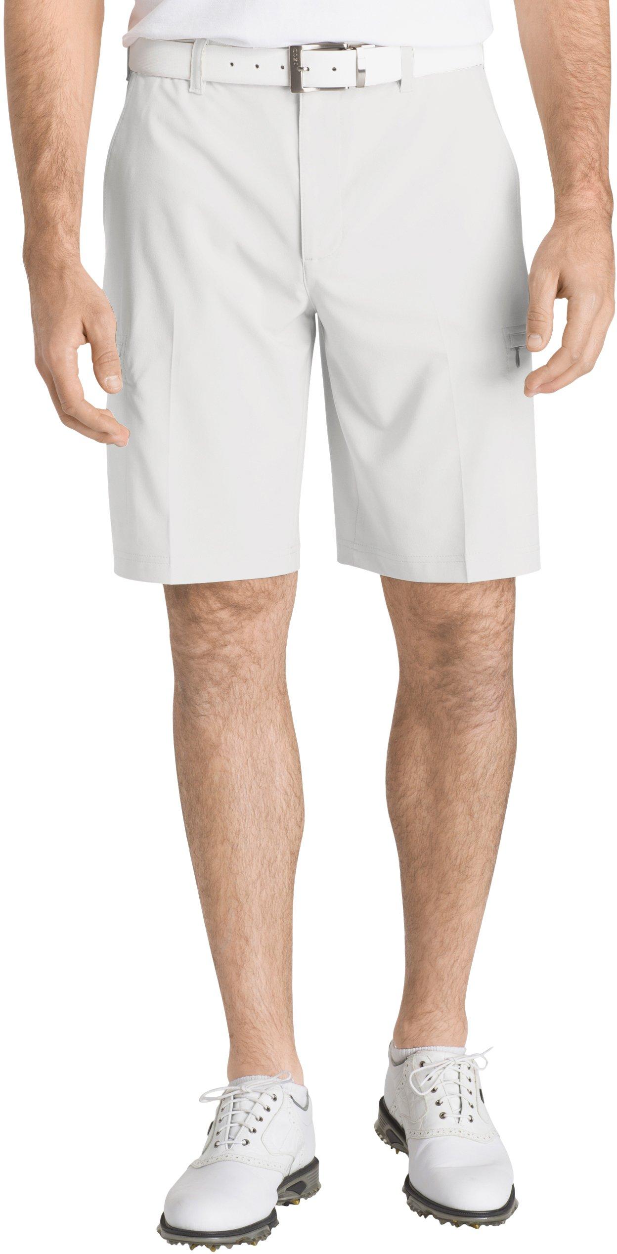IZOD Golf Mens Swingflex Solid Cargo Shorts