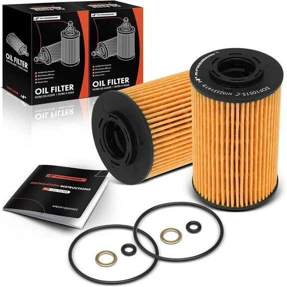 A-Premium 2-PC 10K Miles Protection Oil Filter Compatible with Hyundai Sonata 2009-2010, Santa Fe 2009, Genesis, Genesis Coupe, Azera, Veracruz, Equus & Kia Sorento, Sedona, Borrego, Amanti, K900