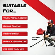 Heater Sports Slider Lite 360 Baseball Pitching Machine with Automatic Ball Feeder - Accurate 360-Degree Delivery, Durable and Portable Training Tool for All Ages