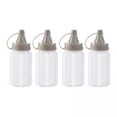thumbnail image 1 of 5 x 4 botellas pequeñas, tarros de especias vacíos, botellas transparentes multifuncionales para condimentos, mini contenedores para senderismo y barbacoa. 5 piezas, 1 of 8