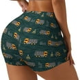 thumbnail image 2 of Wukai Machine Print Pack Biker Shorts for Women Yoga Workout Gym Running Scrunch Active Shorts-Large, 2 of 8