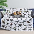 thumbnail image 2 of Dinosaur Blanket Sofa Bed Blanket Soft Flannel Throw Blanket Funny Dinosaur Present for Dinosaur Fans, 2 of 11