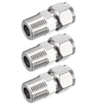 thumbnail image 1 of Conector de tubo de compresión, 3/8 NPT macho x 9mm(3/8") de diámetro exterior del tubo con doble férula 3pcs, 1 of 3