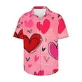 thumbnail image 3 of BiZtdJrK Purses For Women Clearance Button Up Shirt for Men Short Sleeve, 2025 Valentine's Day Clothes Cute Graphic Loose-Fit Lapel Hawaiian ShirtHoliday Summer Tops Multicolor S, 3 of 6