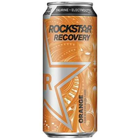 4 Pack - Rockstar Recovery Energy   Hydration - Orange - 16Oz.