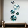 thumbnail image 3 of Designart "Turquoise-Tinted Geode Abstraction II" Abstract Marble Metal Wall Art Set of 5 Piece, 3 of 5