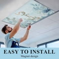 thumbnail image 5 of 1 Pack Summer Coastal Fluorescent Light Covers for Ceiling Lights Ocean Seaweed Anchor Nautical Coral Bubble Magnetic Ceiling Light Covers Overhead Light Filters for Office Classroom Home, 5 of 9