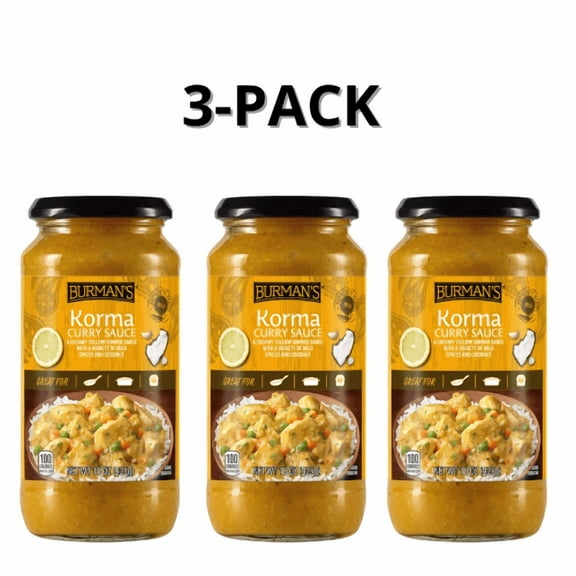 Burman's Korma Curry Sauce 3-Pack ,15 oz