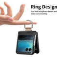 thumbnail image 4 of for Motorola Razr+ Plus 2023 Case, PU Leather Protective Cover with Ring Flip Phone Case Motorola Razr Plus 2023 / Razr 40 Ultra ZH Beige, 4 of 18
