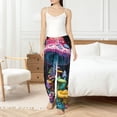 thumbnail image 4 of Salouo Colorful Mushroom Print Women's Pajama Pants Casual Loose Sweatpants PJs Flowy Pants Drawstring Palazzo for Women Wide Leg Pants Lounge Pajama -XX-Large, 4 of 8