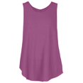 thumbnail image 6 of Womens Tank Tops Summer Loose Sleeveless Tops Ribbed Trim Scoop Neck Curved Hem Purple 2XL, 6 of 6