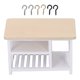 thumbnail image 1 of Mesa de almacenamiento para casa de muñecas a escala 1:12, madera de haya, miniatura, muebles de casa de muñecas multicapa, mesa de almacenamiento, bloque de Color blanco, 1 of 5