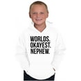 thumbnail image 4 of Worlds Okayest Nephew Aunt Uncle Joke Hoodie Hooded Sweatshirt Men Brisco Brands S, 4 of 5