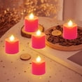 thumbnail image 5 of Lwlmwt 12 Pack Pink LED Tea Lights, Flameless Votive Candles, Electric Fake Colored Candles, Battery Operated Tealights Candles for Party, Christmas, Wedding Table Centerpiece, Proposal, 5 of 6