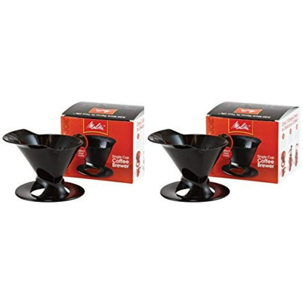 Melitta Ready Set Joe Single Cup Coffee Brewer, Black 2 Pack