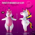 thumbnail image 6 of Magotan Unicorn Unisex Halloween Inflatable Costume with Full Body for Adult, One Size, 6 of 8