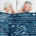 thumbnail image 5 of LHSHID Grandma Blanket Grandma Gifts from Grandkids Birthday Gifts for Grandma from Grandson Granddaughter for Best Grandma Grandma Flannel Letter Throw Blanket 40"x50", 5 of 7