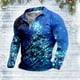 thumbnail image 2 of Pack De Playeras Para Hombre Camisa Navideña De Otoño E Invierno Para Hombre Camisa Superior Con Estampado De Árbol De Navidad En Capas Y Empalme De Colores Mixtos, 2 of 4