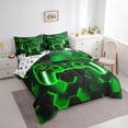 thumbnail image 2 of Erosebridal Gamer Gamepad Bedding Sets Twin Size, Geometry Stripe Comforter Sets with Sheets, Game Lover Reversible Bedding Twin Size, Microfiber Room Decorative, 7-Piece, 2 of 5