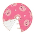 thumbnail image 3 of Bingfone Christmas Tree Skirt Mat Christmas Decoration Interior 36"-Cartoon Pigs And Hearts, 3 of 8