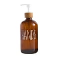 thumbnail image 1 of Elegante botella de loción para manos Dispensador de jabón de vidrio con bomba Cilindro multipropósito 16 Botella de champú con bomba vacía para MANOS blancas BLESIY Dispensador de jabón, 1 of 8