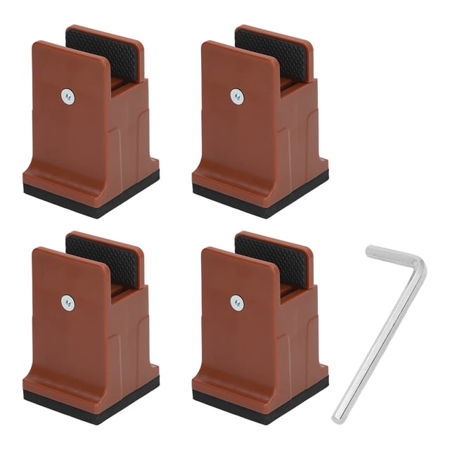 Elevadores de muebles Jadeshay 4 piezas ajustables con abrazadera de tornillo