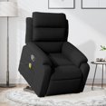 thumbnail image 1 of vidaXL Stand up Massage Recliner Chair Black Velvet, 1 of 5