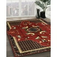 thumbnail image 3 of Ahgly Company Machine Washable Indoor Rectangle Traditional Red Brown Area Rugs, 8' x 12', 3 of 7