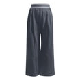 thumbnail image 4 of Wide Leg Pants for Women Solid Athletic Trousers Draped Straight Slim Yoga Casual Long Womens Pants GY1 L, 4 of 5