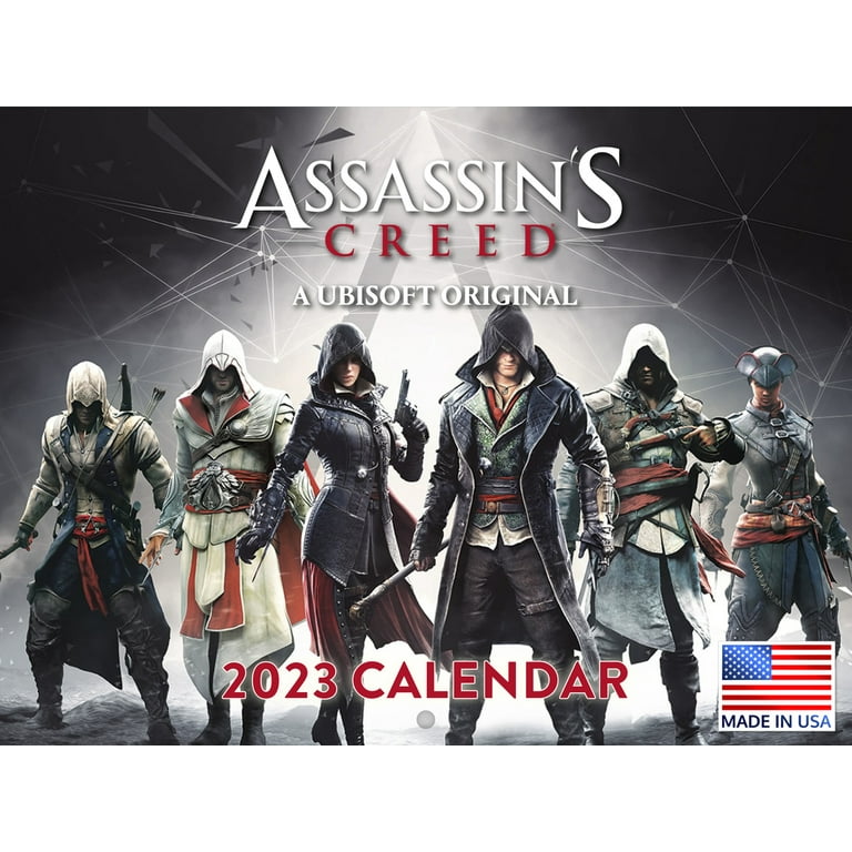 Assassins Creed Calendar 2023 Monthly Wall Hanging Calendars Video Game  Gaming Valhalla Merchandise Large Planner 24 Months - Full 2023 Write On  Grid Plus Bonus 2024 Preview Chart - Made In USA 