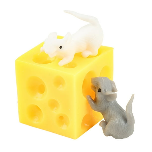 Neinkie Squeeze Mouse Jouet Décompression Cheese Mouse Cup, Sensory Fidget  Toys, Squishes Toy Soulagement du Stress pour Enfants et Adultes Tricky  Funny Squeeze Toy 