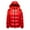 Red, variant on AnuYalue Mens Puffer Jacket Casual Winter Full Zip Hooded Coat Fashion Long Sleeve Warm Coats Relaxed Fit Soild Color Jackets