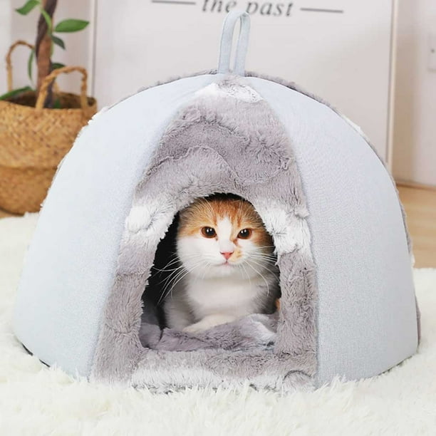 Roseonmyhand Pet Dog Cat Tent House Kennel Winter Warm Nest Soft Foldable Sleeping Mat Pad - Walmart.com - Walmart.com