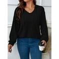 thumbnail image 2 of QINCAO Womens Plus Size Tops Hooded Sweatshirt Crew Neck Pullover Long Sleeve Shirts 1X-5X, 2 of 4